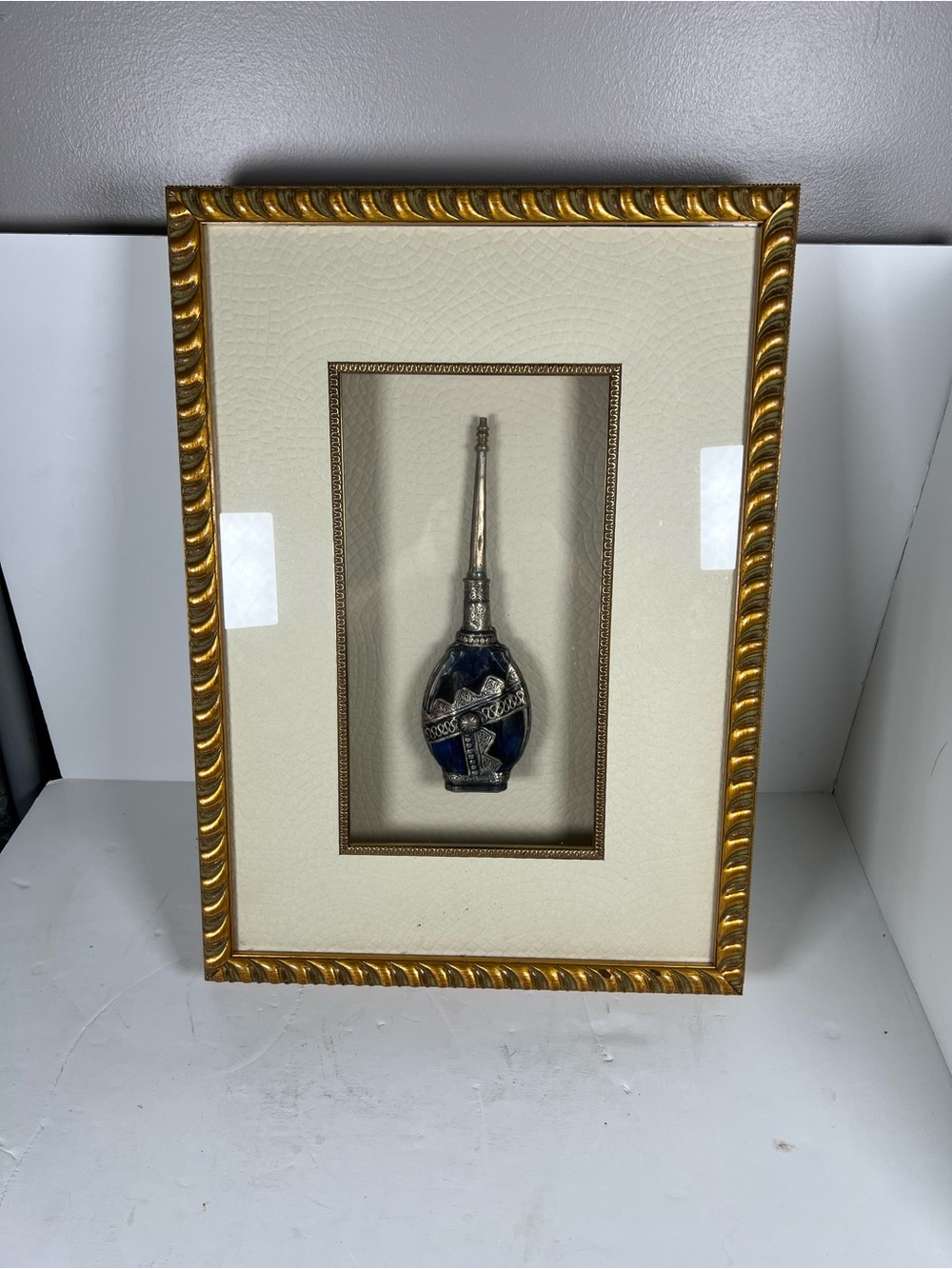 Gold Frame with Navy Blue Decorative Accent - Home Accents Picture Frame